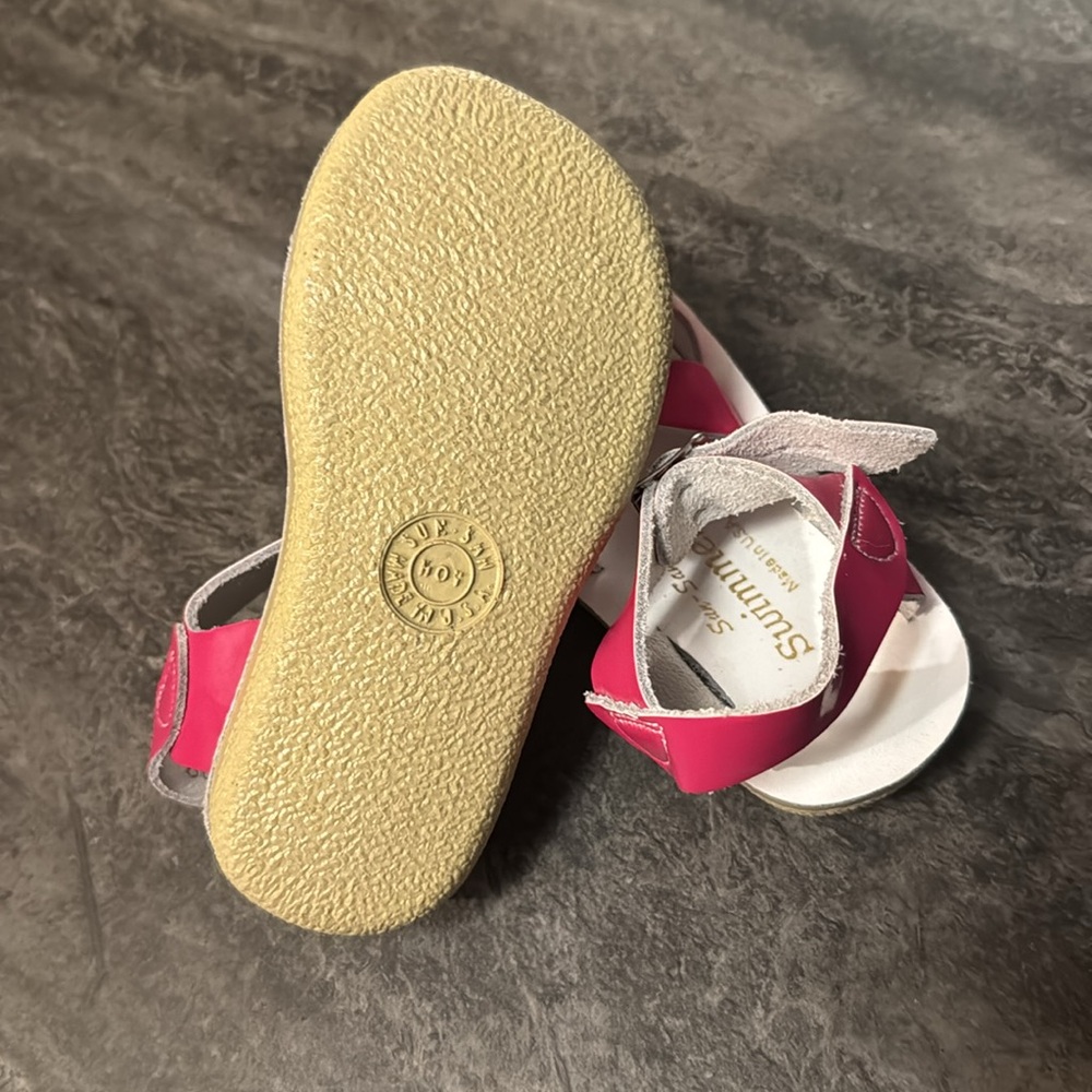 SUN-SAN SWIMMER SHINY FUCHSIA KIDS –Kids 8 - Picture 3 of 5